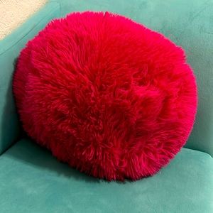 Pink soft fuzzy pillow!